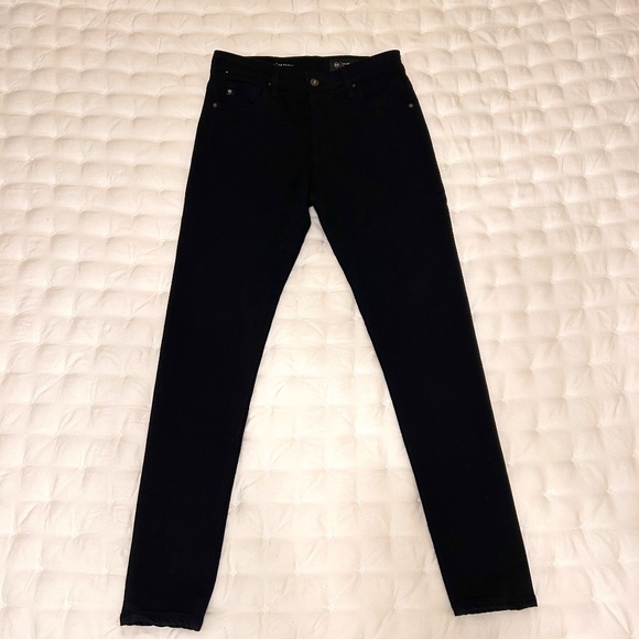 AG Very Black Womens Farrah Ankle High Rise Skinny Jeans Size 27R - Picture 2 of 11